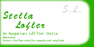 stella lofler business card